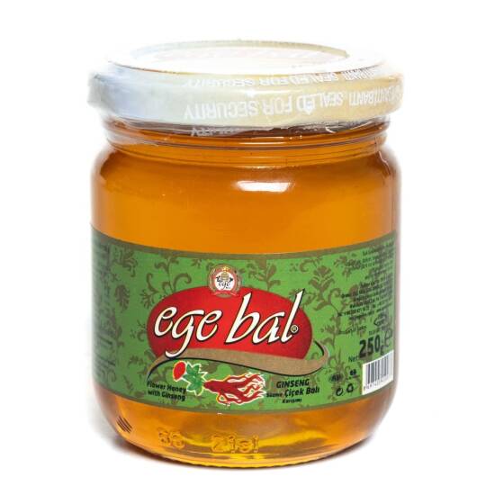 Ege Bal Ginsengli Süzme Çiçek Balı 250g Cam Kavanoz