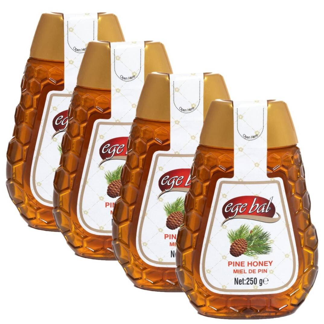 Ege Bal Süzme Çam Balı 250g x 4 Sıkma Pet 4 AL 3 ÖDE - 1