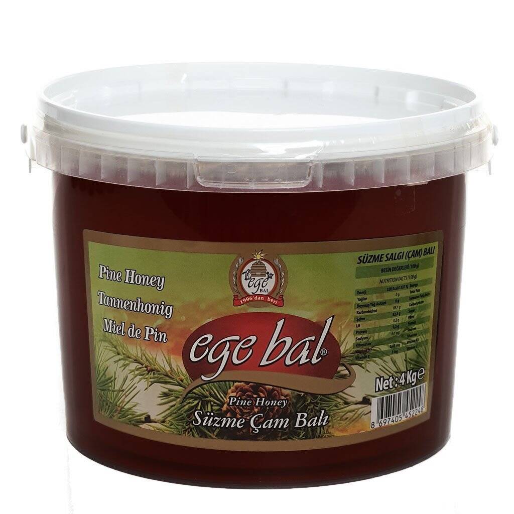 Ege Bal Süzme Çam Balı 4kg Kova - 1