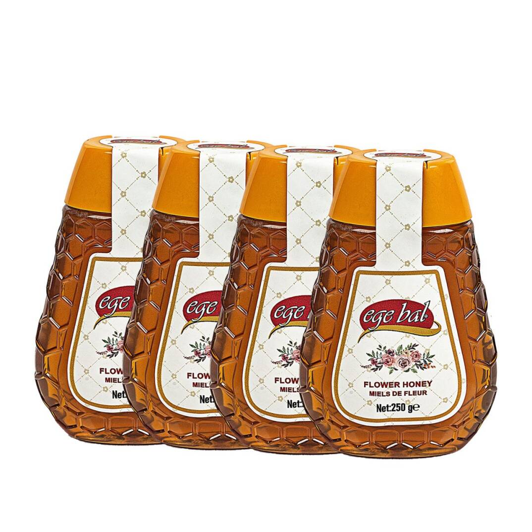 Ege Bal Süzme Çiçek Balı 250g x 4 Sıkma Pet 4 AL 3 ÖDE - 1