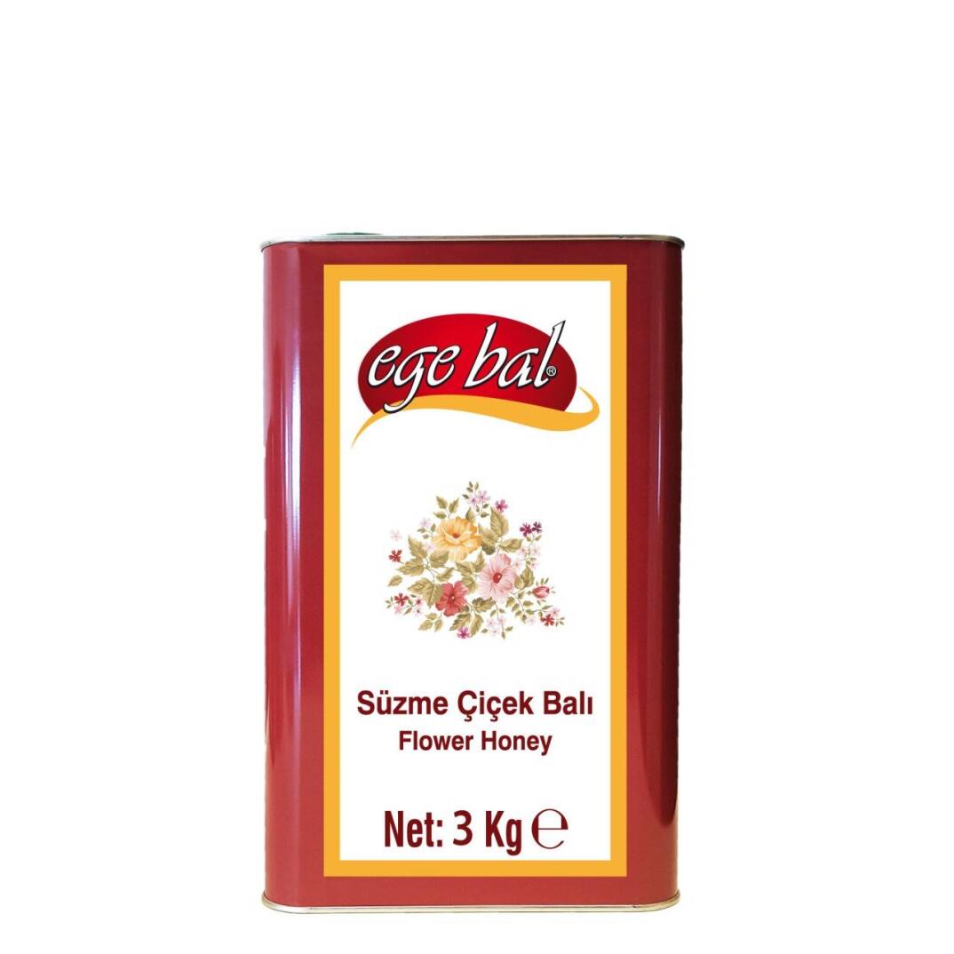 Ege Bal Süzme Çiçek Balı 3 kg Teneke - 1